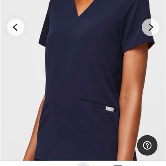 Figs Navy blue scrub top - Picture 2 of 5